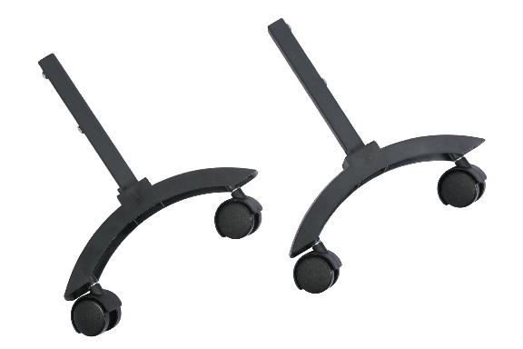 Комплект ножек Granit, Glassar черный с колесами