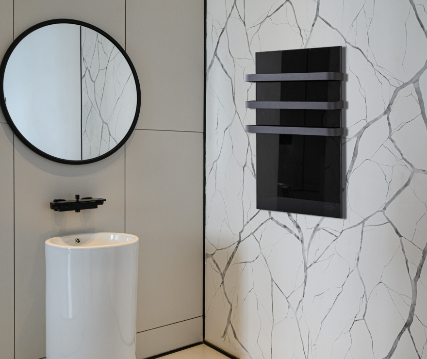 Теплофон ЭРГН-0,15/220 (п) - электрический полотенцесушитель 150 Вт ЧЕРНЫЙ