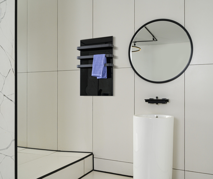 Теплофон ЭРГН-0,15/220 (п) - электрический полотенцесушитель 150 Вт ЧЕРНЫЙ