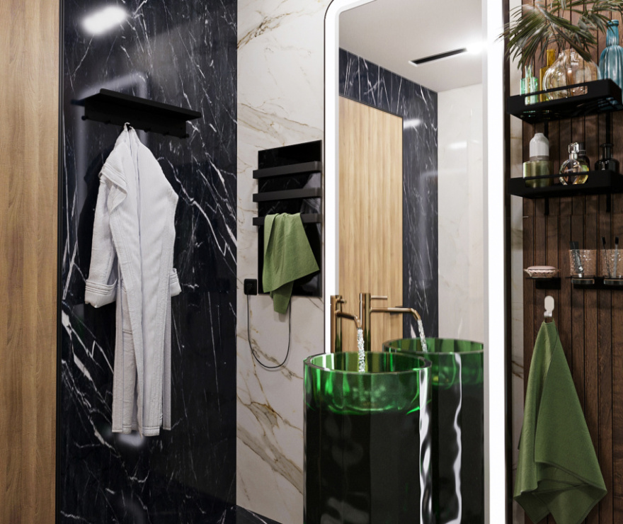 Теплофон ЭРГН-0,15/220 (п) - электрический полотенцесушитель 150 Вт ЧЕРНЫЙ