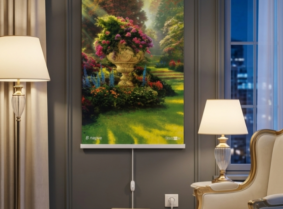 Теплофон декоративно-пленочный обогреватель "в Парке" + кнопка на шнуре