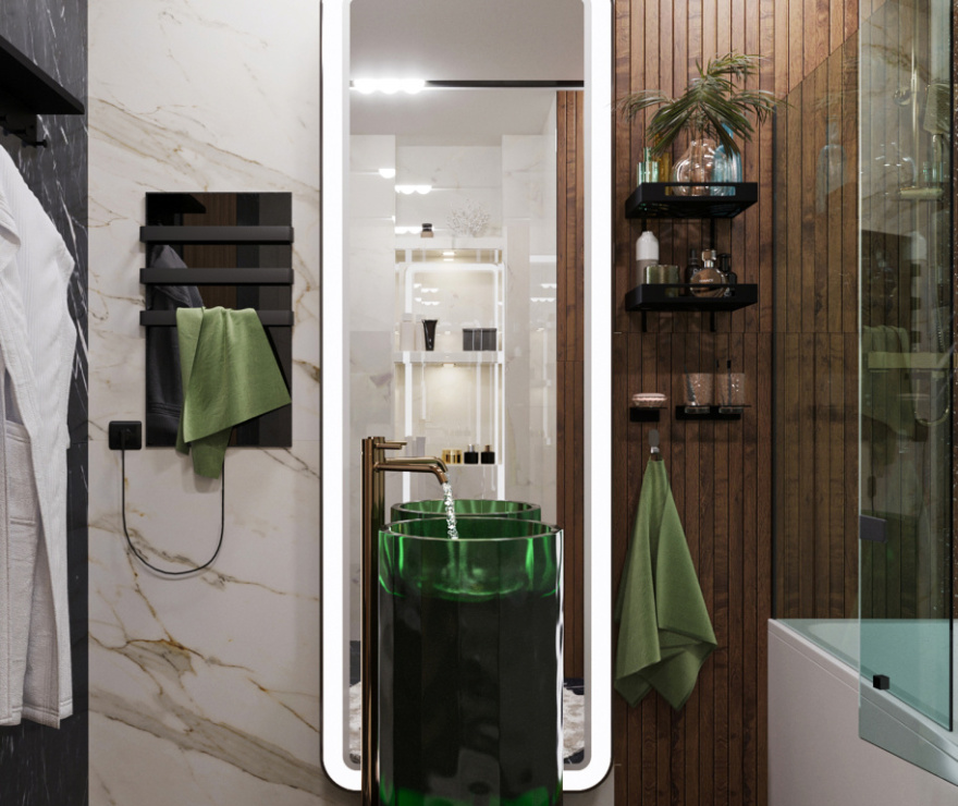 Теплофон ЭРГН-0,15/220 (п) - электрический полотенцесушитель 150 Вт ЧЕРНЫЙ