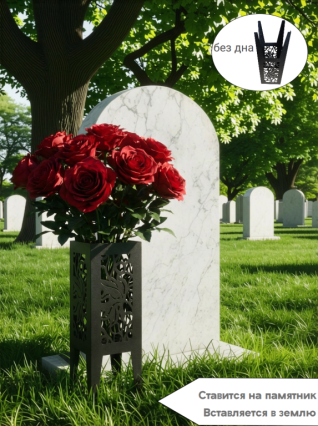 Ваза ритуальная черная