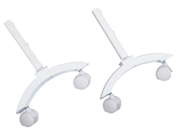 Комплект ножек Granit, Glassar белый с колесами